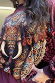 Lomi Mandala Stretch Velour Sweatshirt Beetroot
